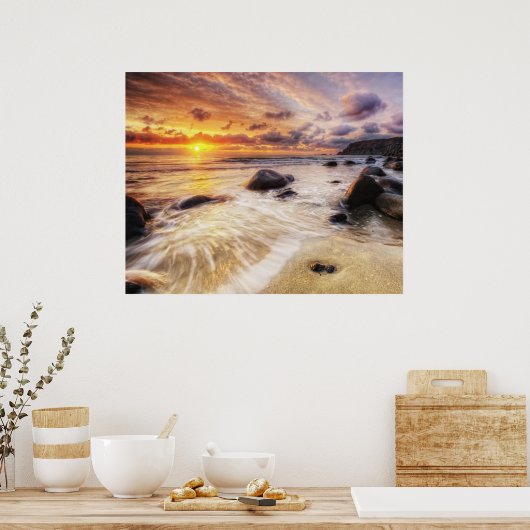 Affiche du coucher du soleil en mouvement (Cuisine)