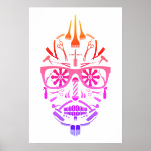 affiche du crâne à sucre de barbershop