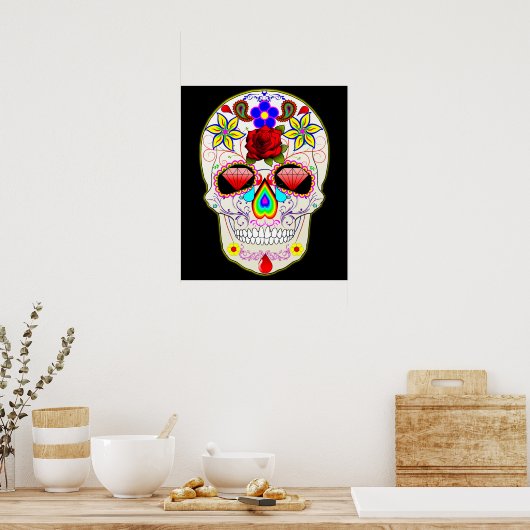 affiche du crâne mexicain (Cuisine)