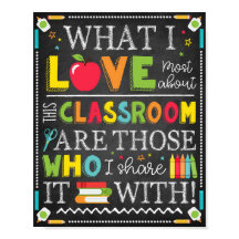 Affiche du décor scolaire de l'enseignant