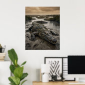 Affiche du delta boueux du crocodile de pierre (Bureau à domicile)