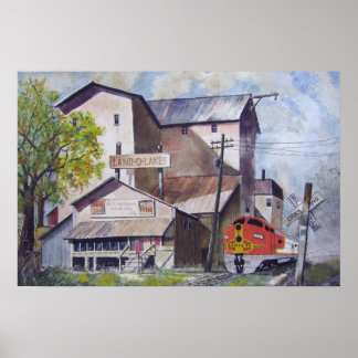 Affiche du dépôt de trains père Noël Fe