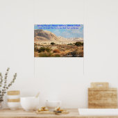 Affiche du désert israélien avec le Shema (Cuisine)
