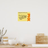 Affiche du diagramme de l'aéroport de Phoenix (PHX (Cuisine)