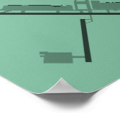 Affiche du diagramme de l'aéroport de Raleigh-Durh (Coin)