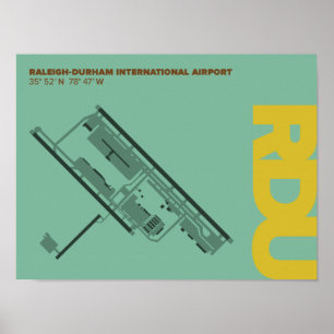 Affiche du diagramme de l'aéroport de Raleigh-Durh