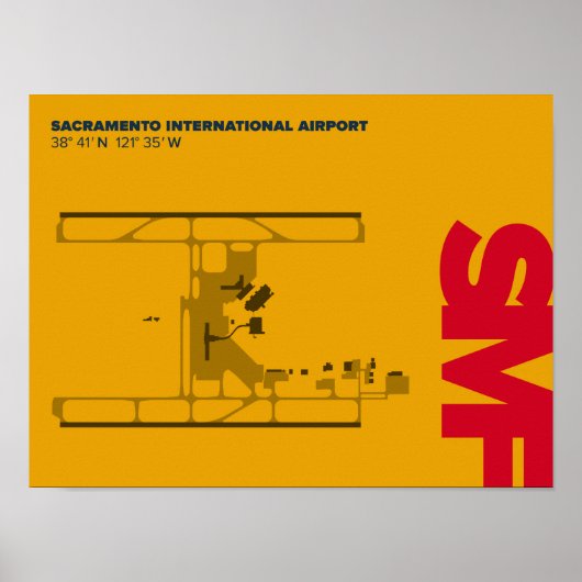 Affiche du diagramme de l'aéroport de Sacramento ( (Devant)