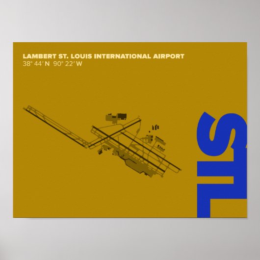 Affiche du diagramme de l'aéroport de Saint-Louis (Devant)