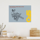 Affiche du diagramme de l'aéroport de San Francisc (Cuisine)