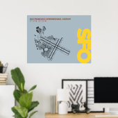 Affiche du diagramme de l'aéroport de San Francisc (Bureau à domicile)