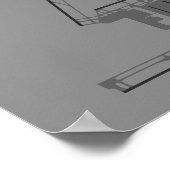 Affiche du diagramme de l'aéroport de Washington D (Coin)