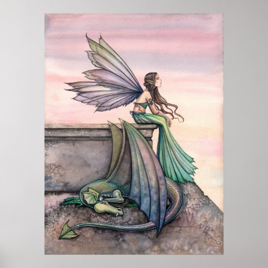 Affiche du dragon fée du crépuscule enchanté (Devant)