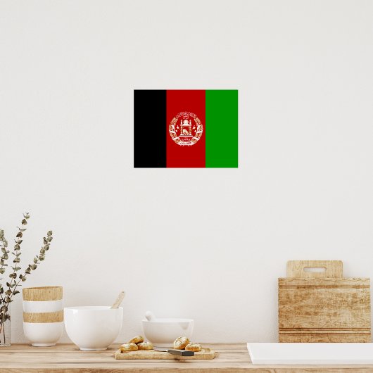 Affiche du drapeau afghan (Cuisine)