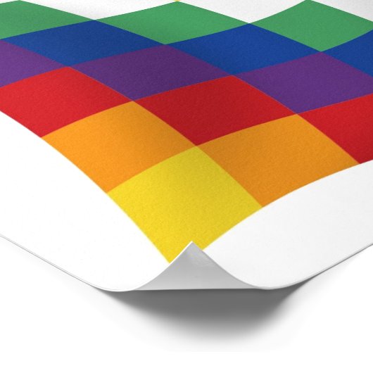 Affiche du drapeau aymara Imprimer (Coin)