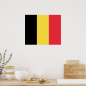 Affiche du drapeau belge patriotique (Cuisine)