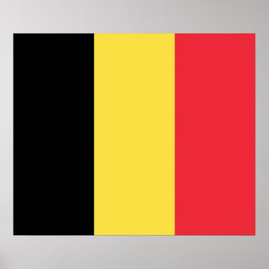 Affiche du drapeau belge patriotique (Devant)