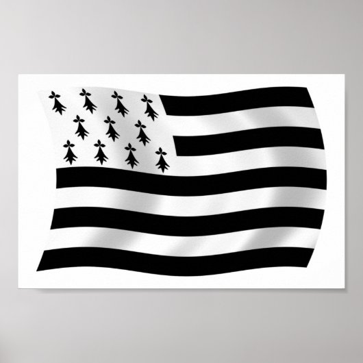Affiche du drapeau breton Imprimer (Devant)