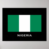 Affiche du drapeau classique du Nigeria