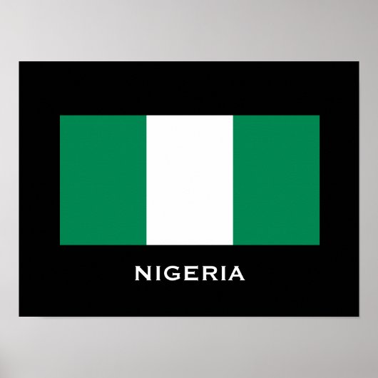 Affiche du drapeau classique du Nigeria (Devant)
