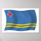 Affiche du drapeau d'Aruba Imprimer (Devant)