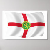 Affiche du drapeau d'Aurigny (Devant)