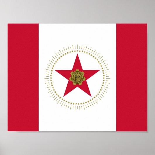 Affiche du drapeau de Birmingham, Alabama (Devant)
