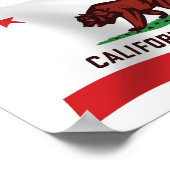 Affiche du drapeau de Californie (Coin)
