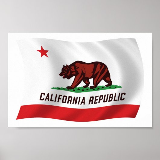 Affiche du drapeau de Californie (Devant)