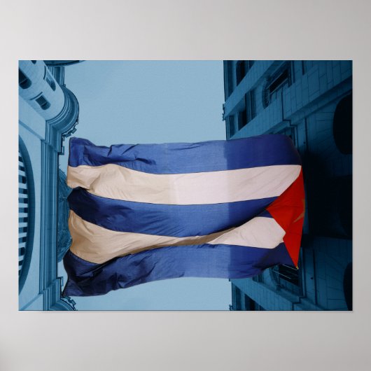 Affiche du drapeau de Cuba (Devant)