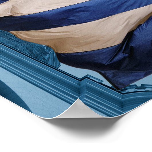 Affiche du drapeau de Cuba (Coin)