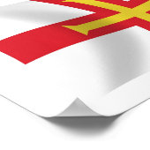 Affiche du drapeau de Guernesey (Coin)