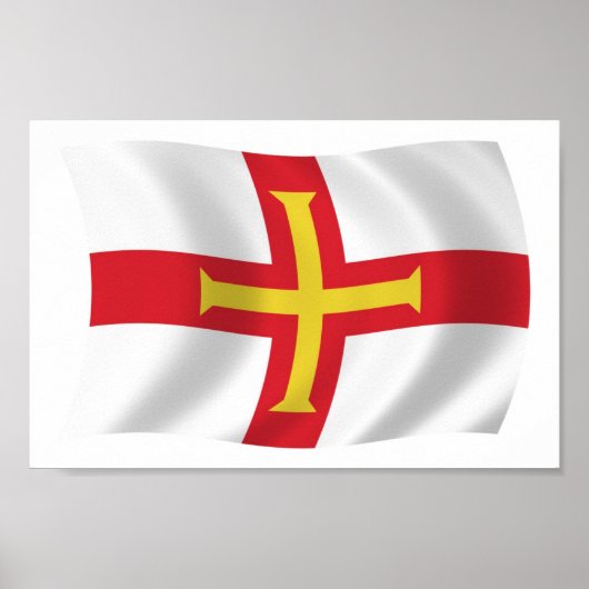 Affiche du drapeau de Guernesey (Devant)