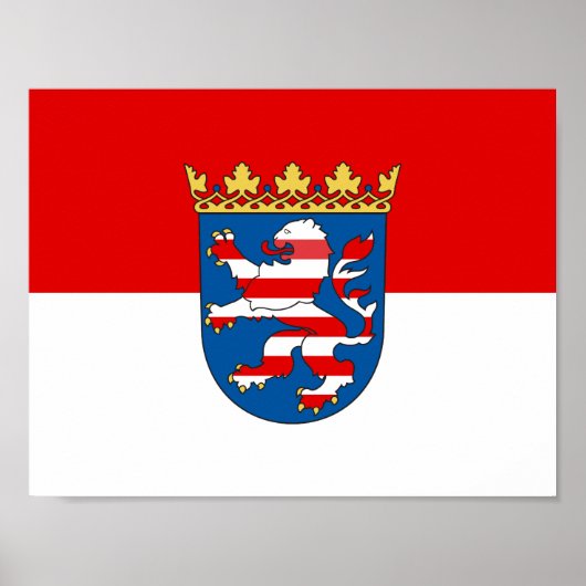 Affiche du drapeau de Hesse (Devant)