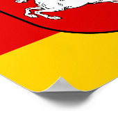 Affiche du drapeau de la Basse-Saxe (Coin)