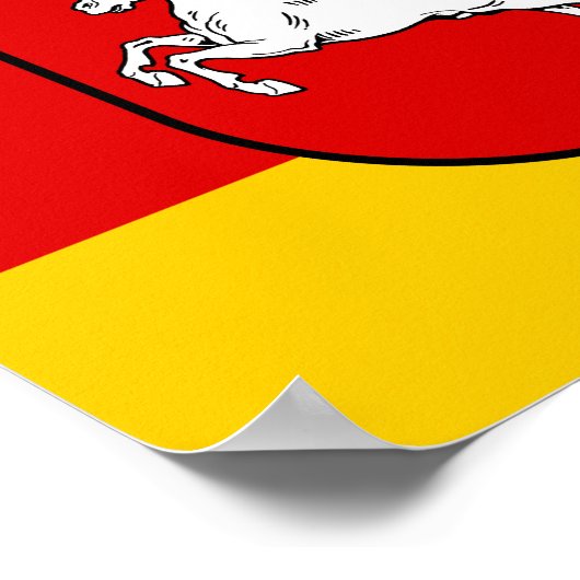 Affiche du drapeau de la Basse-Saxe (Coin)