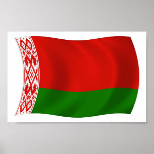 Affiche du drapeau de la Biélorussie