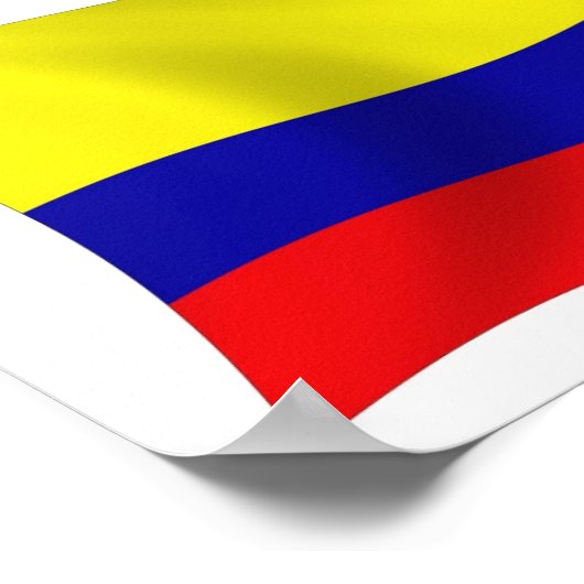 Affiche du drapeau de la Colombie (Coin)