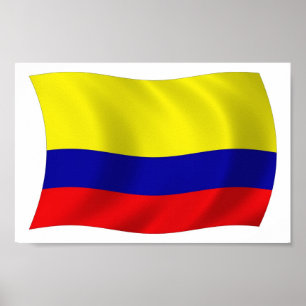 Affiche du drapeau de la Colombie