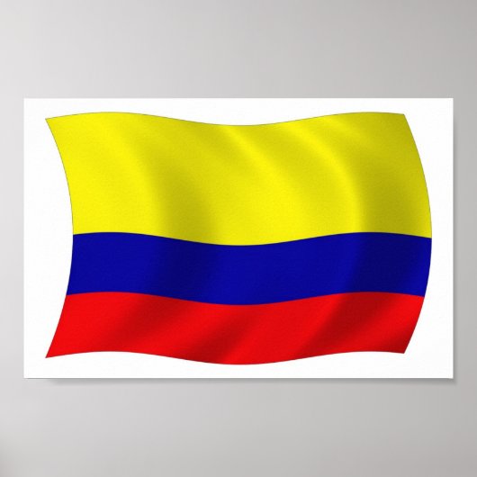 Affiche du drapeau de la Colombie (Devant)