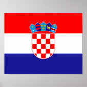 Affiche du drapeau de la Croatie (Devant)