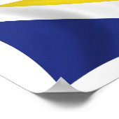 Affiche du drapeau de la Géorgie (Coin)