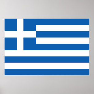 Affiche du drapeau de la Grèce