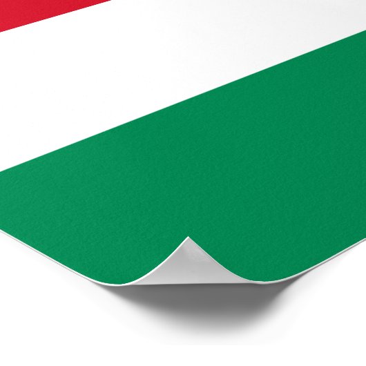 Affiche du drapeau de la Hongrie (Coin)