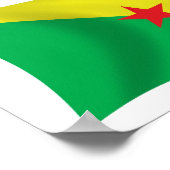 Affiche du drapeau de la libération de la Guyane f (Coin)