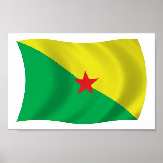 Affiche du drapeau de la libération de la Guyane f (Devant)