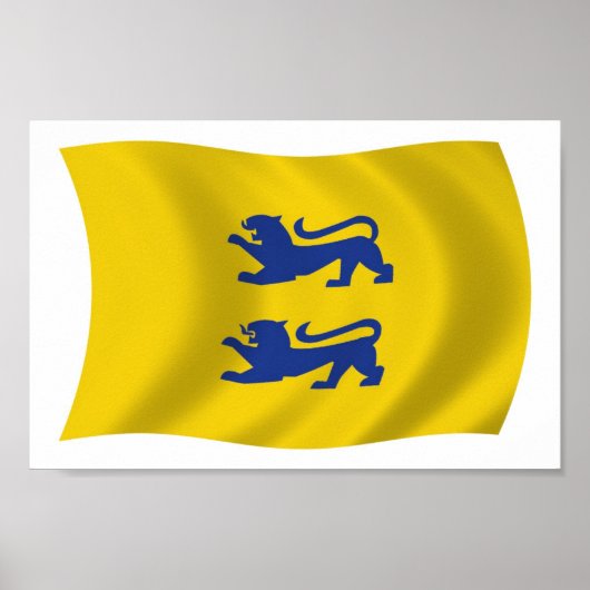 Affiche du drapeau de la minorité danoise du Schle (Devant)