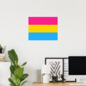 Affiche du drapeau de la Pansexualité (Bureau à domicile)