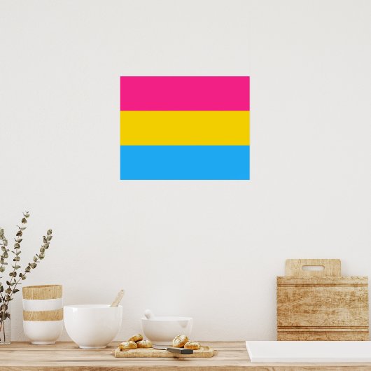 Affiche du drapeau de la Pansexualité (Cuisine)
