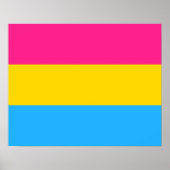 Affiche du drapeau de la Pansexualité (Devant)