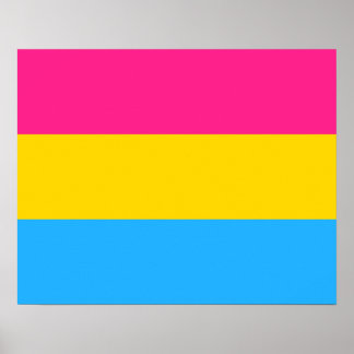 Affiche du drapeau de la Pansexualité